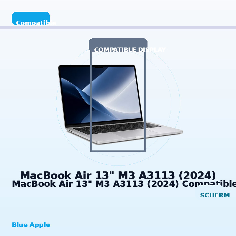 MacBook Air 13" M3 A3113 (2024) Compatible Display for MacBook Air 13" M3 A3113 (2024) — Blue Apple parts shop