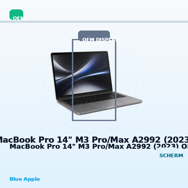 MacBook Pro 14" M3 Pro/Max A2992 (2023) OEM Display for MacBook Pro 14" M3 Pro/Max A2992 (2023) — Blue Apple parts shop