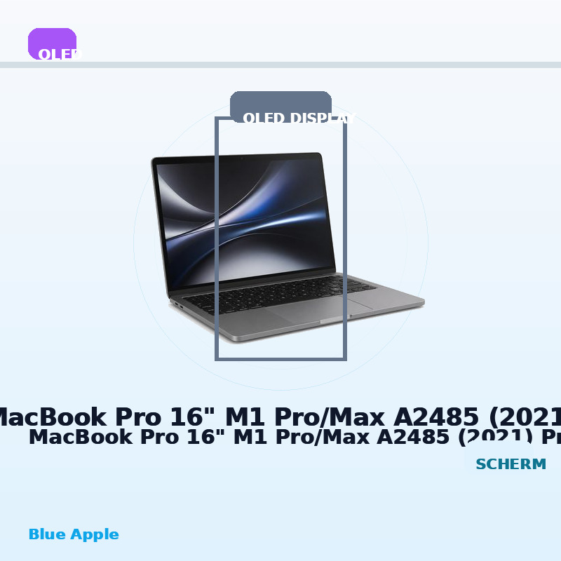 MacBook Pro 16" M1 Pro/Max A2485 (2021) Premium OLED Display for MacBook Pro 16" M1 Pro/Max A2485 (2021) — Blue Apple parts shop