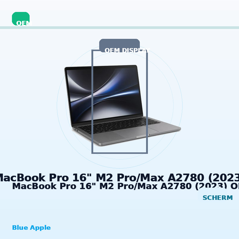 MacBook Pro 16" M2 Pro/Max A2780 (2023) OEM Display for MacBook Pro 16" M2 Pro/Max A2780 (2023) — Blue Apple parts shop