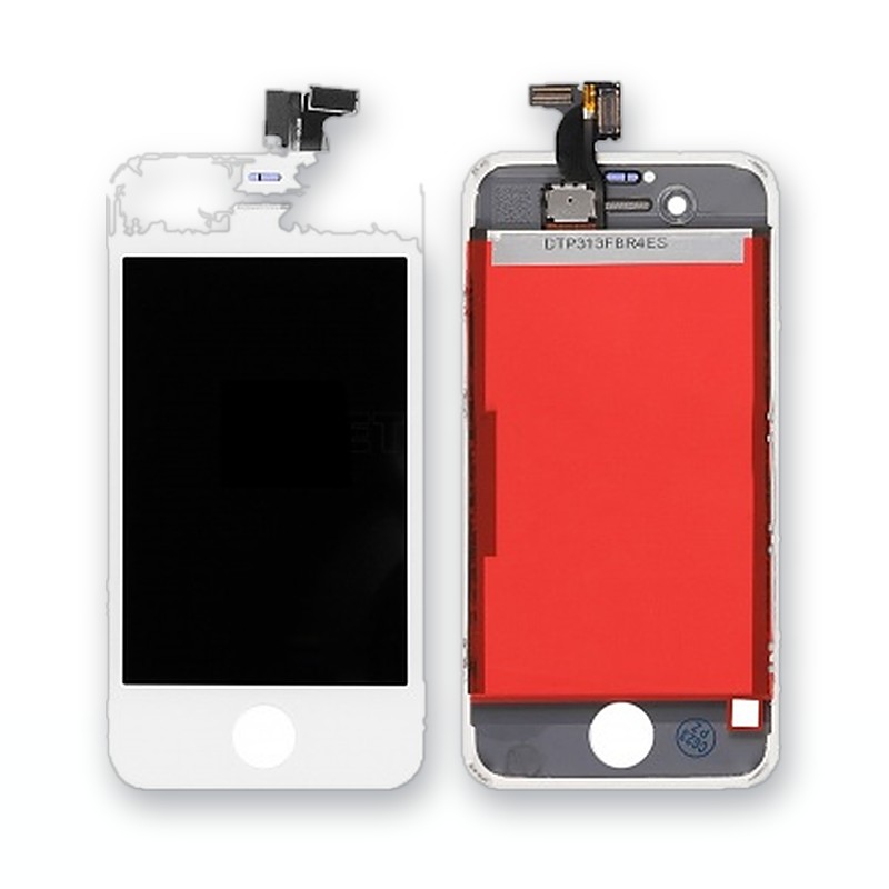 iPhone 4/4S Compatible Display (White) voor iPhone 4/4S — Blue Apple onderdelen shop